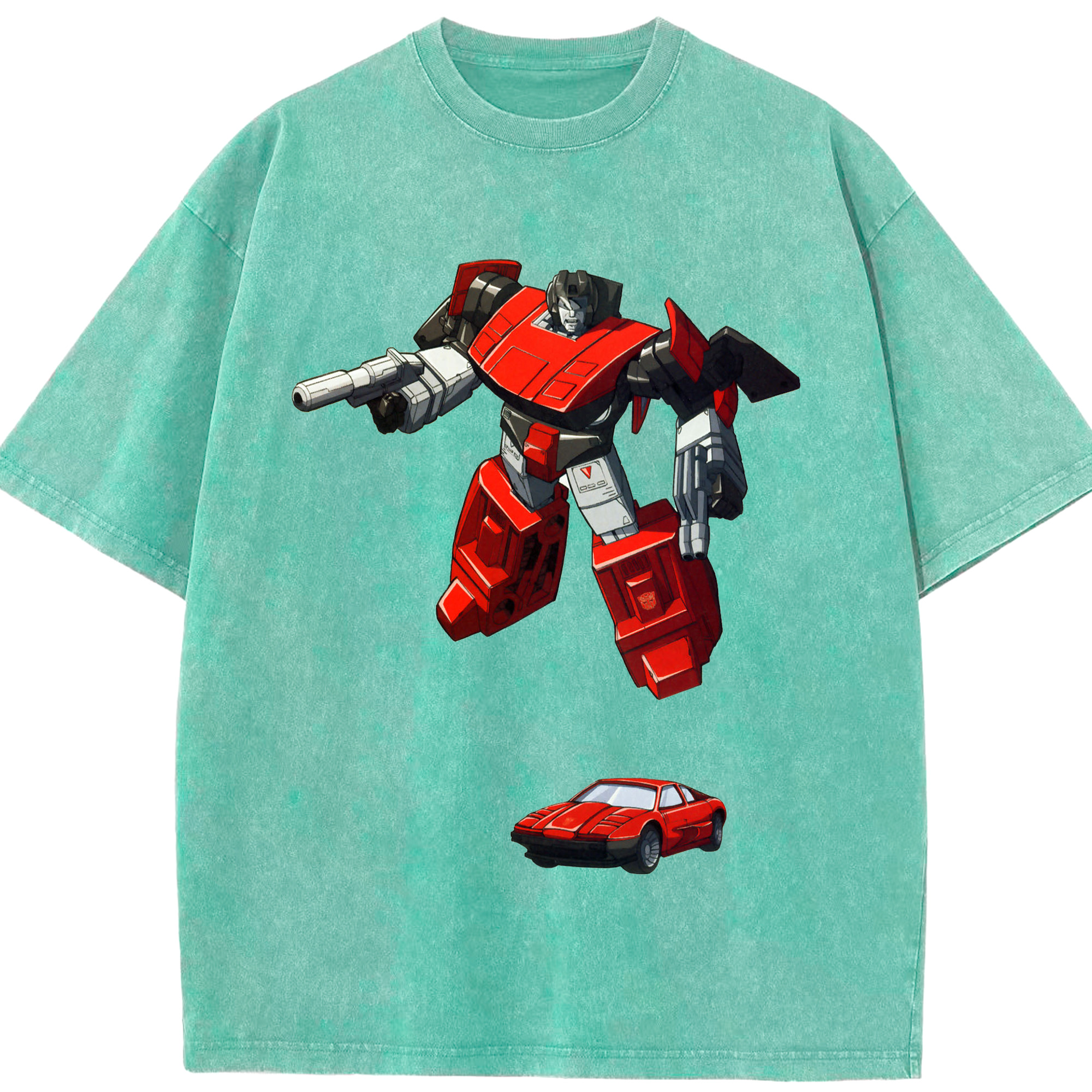 （画像用）  綿100% ヴィンテージ風 半袖Tシャツ（フロントプリント）